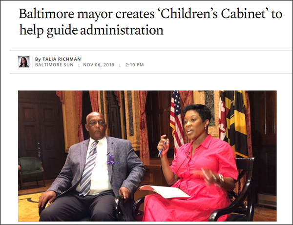 Clip of news article: Mayor creates children's cabinet
